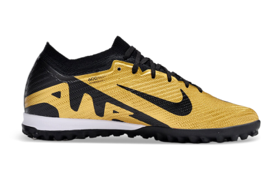 Nike Air Zoom Mercurial Vapor 15 Elite TF Artificial Turf Soccer Shoes - Gold/Black/White