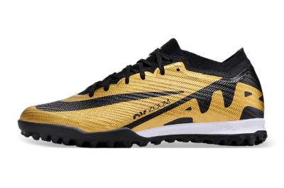 Nike Air Zoom Mercurial Vapor 15 Elite TF Artificial Turf Soccer Shoes - Gold/Black/White