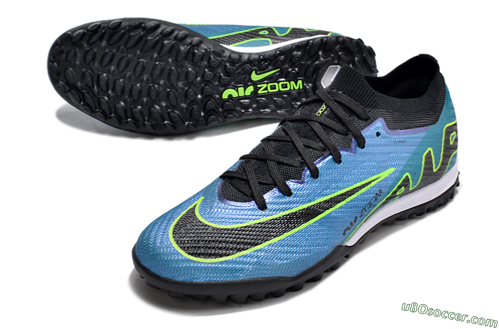 Nike Air Zoom Mercurial Vapor 15 Elite TF Artificial Turf Soccer Shoes - Blue/Yellow/Black 3