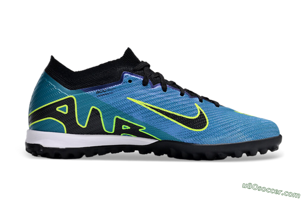 Nike Air Zoom Mercurial Vapor 15 Elite TF Artificial Turf Soccer Shoes - Blue/Yellow/Black 5