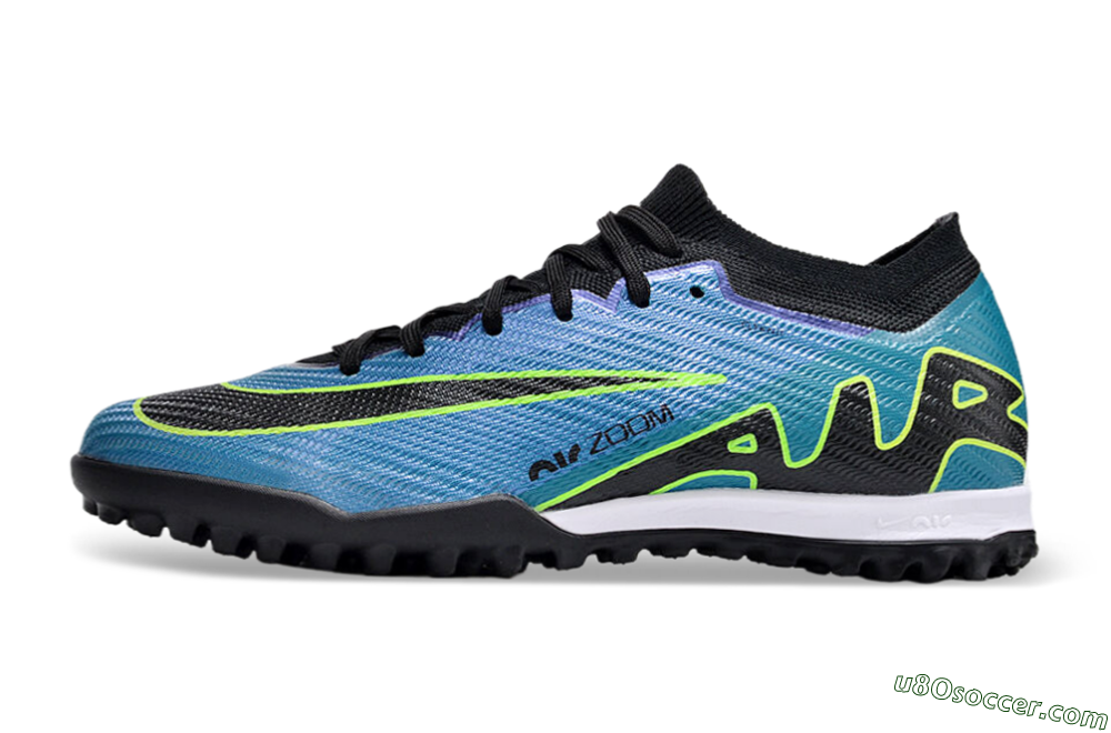 Nike Air Zoom Mercurial Vapor 15 Elite TF Artificial Turf Soccer Shoes - Blue/Yellow/Black 2