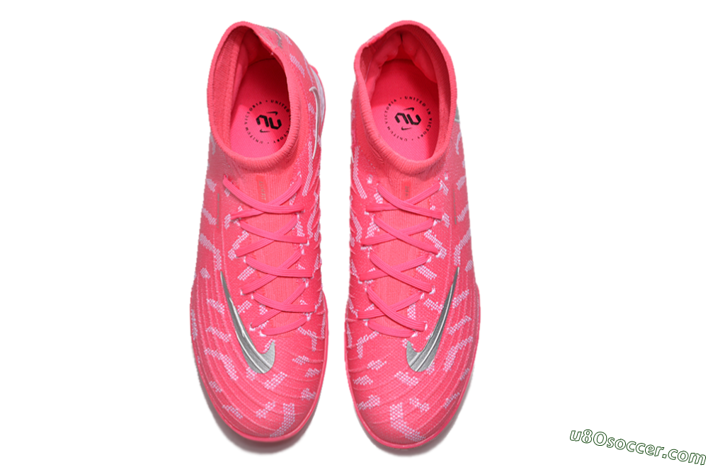 Nike Phantom Luna 2 Elite TF Artificial Turf Soccer Shoes - Pink/Silver/White 6