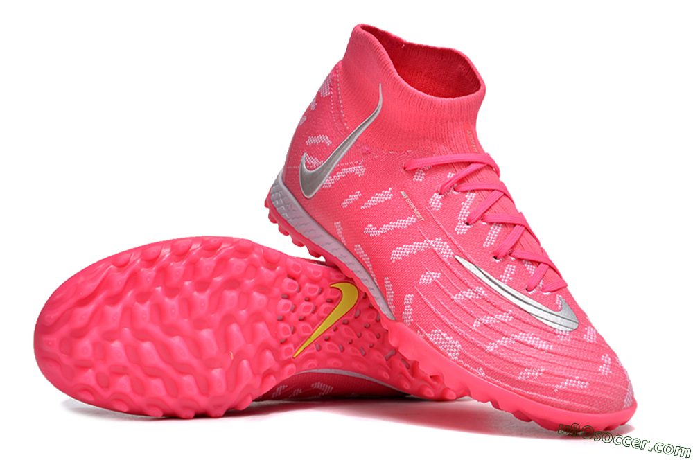 Nike Phantom Luna 2 Elite TF Artificial Turf Soccer Shoes - Pink/Silver/White 3