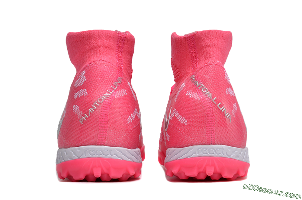 Nike Phantom Luna 2 Elite TF Artificial Turf Soccer Shoes - Pink/Silver/White 5