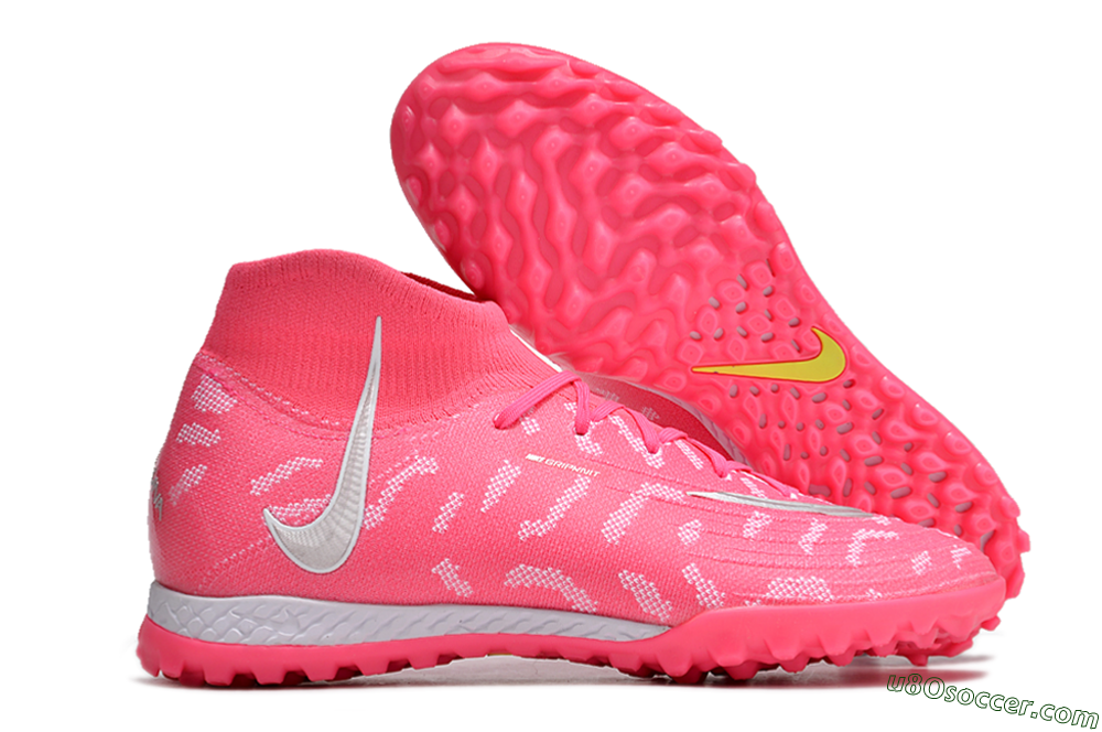 Nike Phantom Luna 2 Elite TF Artificial Turf Soccer Shoes - Pink/Silver/White 1