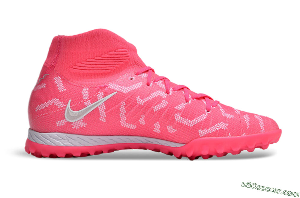 Nike Phantom Luna 2 Elite TF Artificial Turf Soccer Shoes - Pink/Silver/White 4