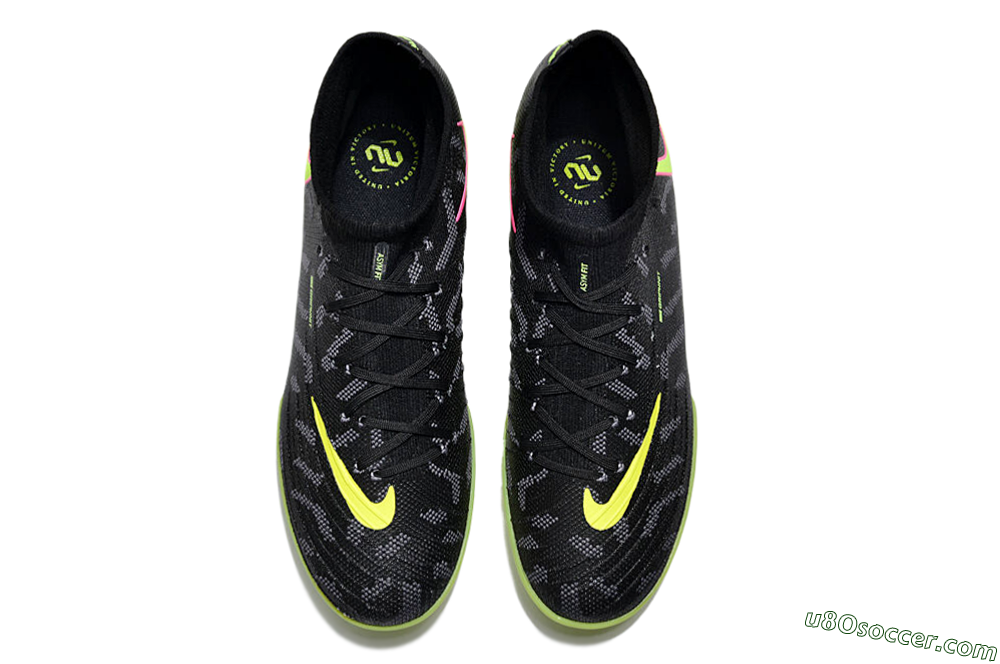 Nike Phantom Luna 2 Elite TF Artificial Turf Soccer Shoes - Black/Yellow/Pink 5
