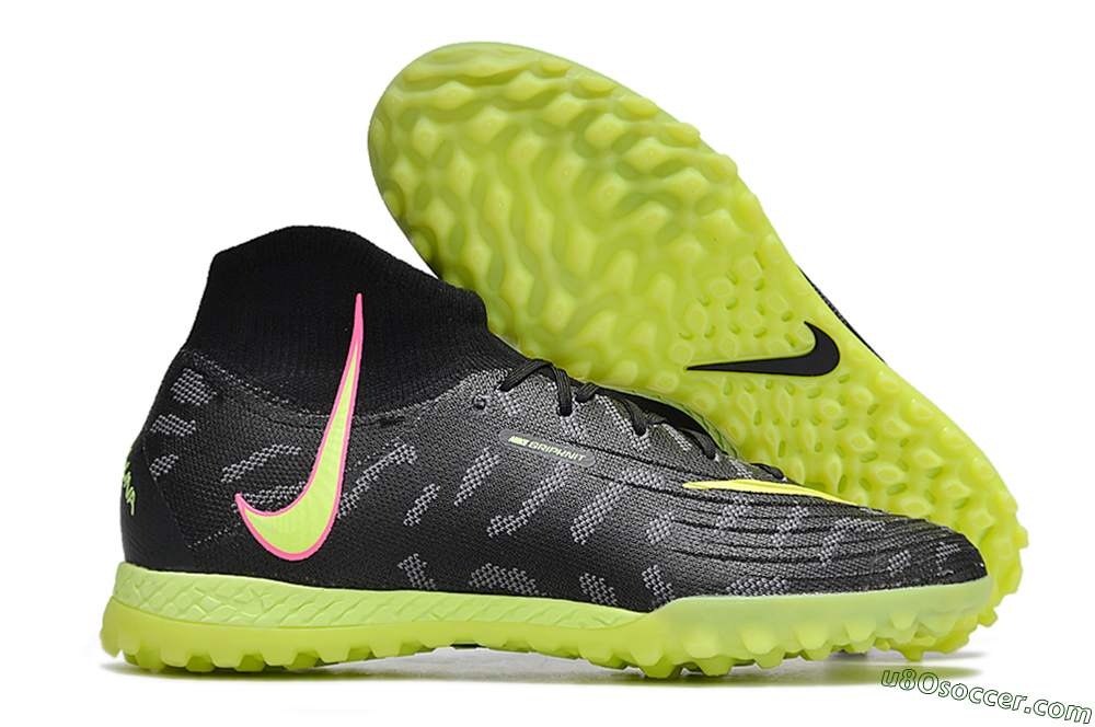 Nike Phantom Luna 2 Elite TF Artificial Turf Soccer Shoes - Black/Yellow/Pink 1