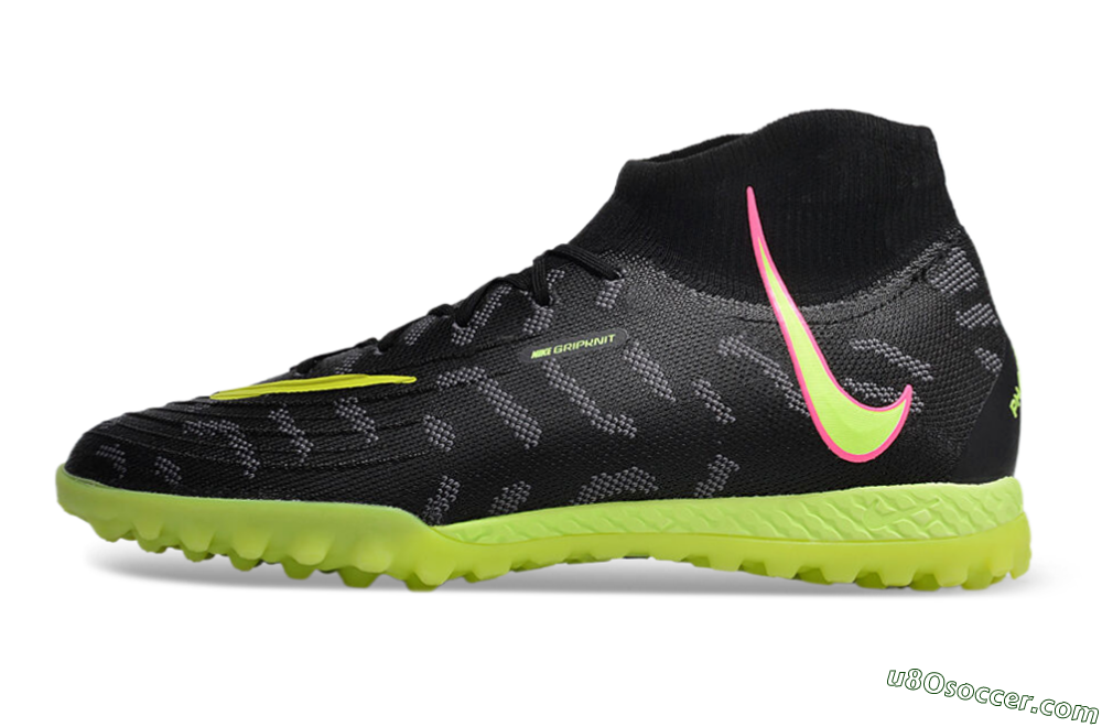 Nike Phantom Luna 2 Elite TF Artificial Turf Soccer Shoes - Black/Yellow/Pink 2