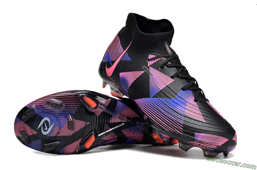 Nike Phantom Luna Elite FG Firm Ground Soccer Cleats - Black/Pink/Blue/Orange 3