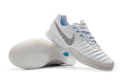 Nike TiempoX Finale IC Indoor & Futsal Soccer Shoes - White/Grey/Black