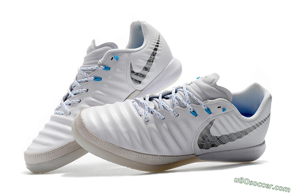 Nike TiempoX Finale IC Indoor & Futsal Soccer Shoes - White/Grey/Black 6