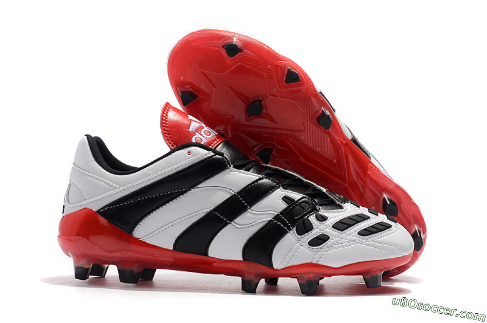 Adidas Predator Accelerator Electricity FG Firm Ground Soccer Cleats - White/Black/Red 1