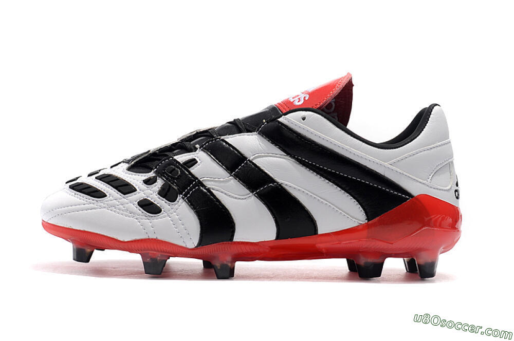 Adidas Predator Accelerator Electricity FG Firm Ground Soccer Cleats - White/Black/Red 2