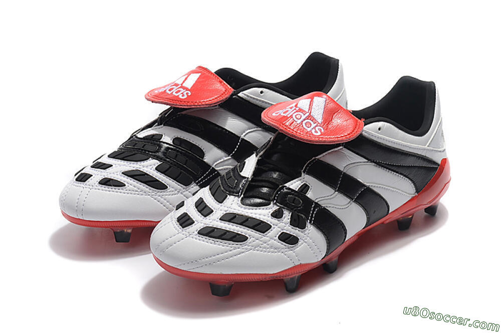 Adidas Predator Accelerator Electricity FG Firm Ground Soccer Cleats - White/Black/Red 5