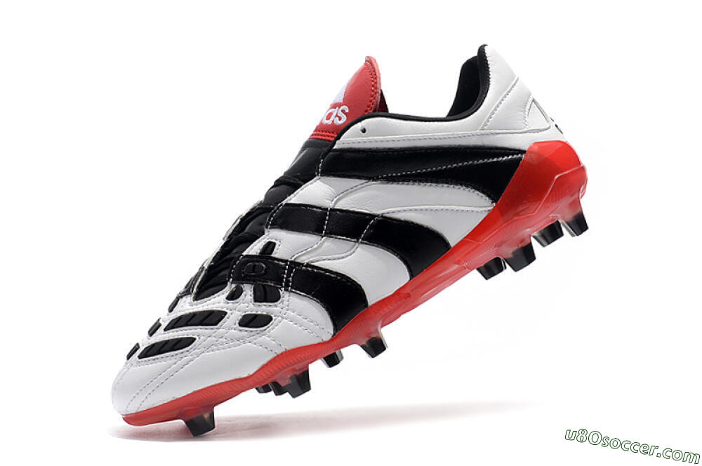Adidas Predator Accelerator Electricity FG Firm Ground Soccer Cleats - White/Black/Red 7