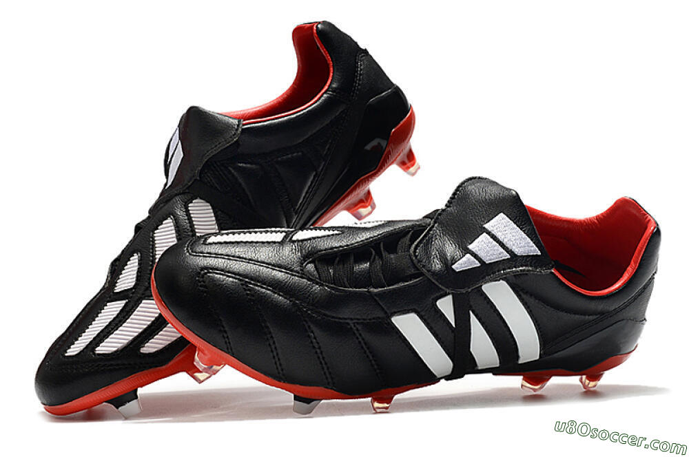 Adidas Predator Mania FG Firm Ground Soccer Cleats - Black/White/Red 6