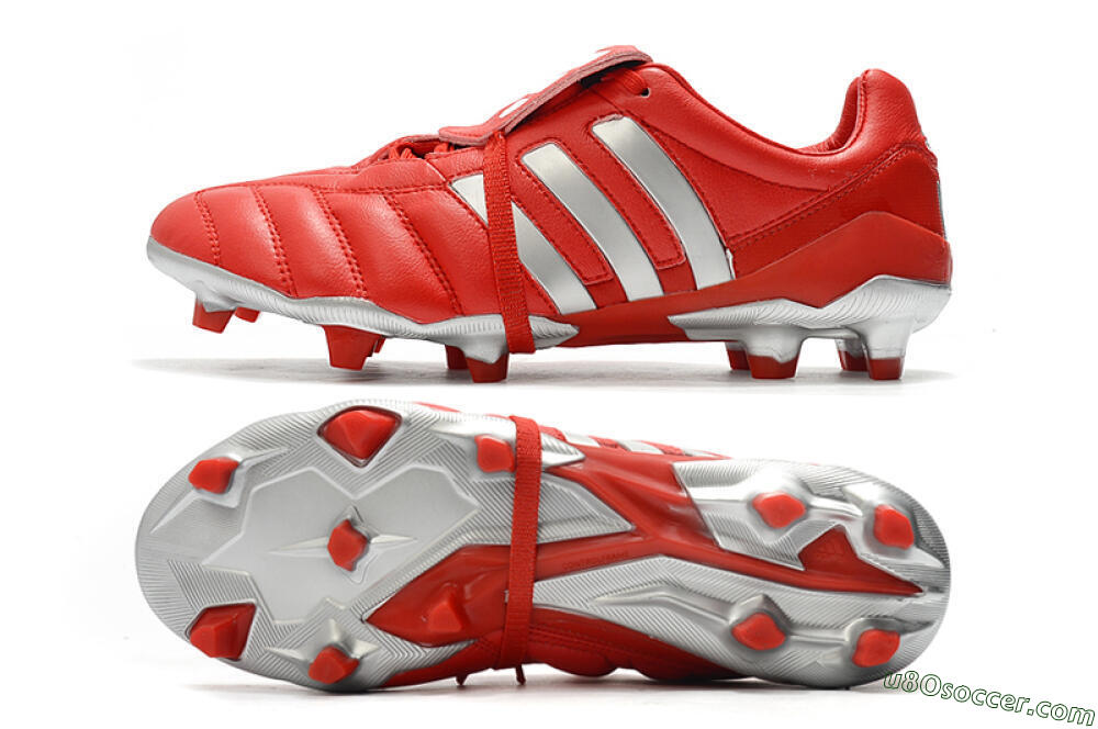 Adidas Predator Mania FG Firm Ground Soccer Cleats - Red/Silver 0