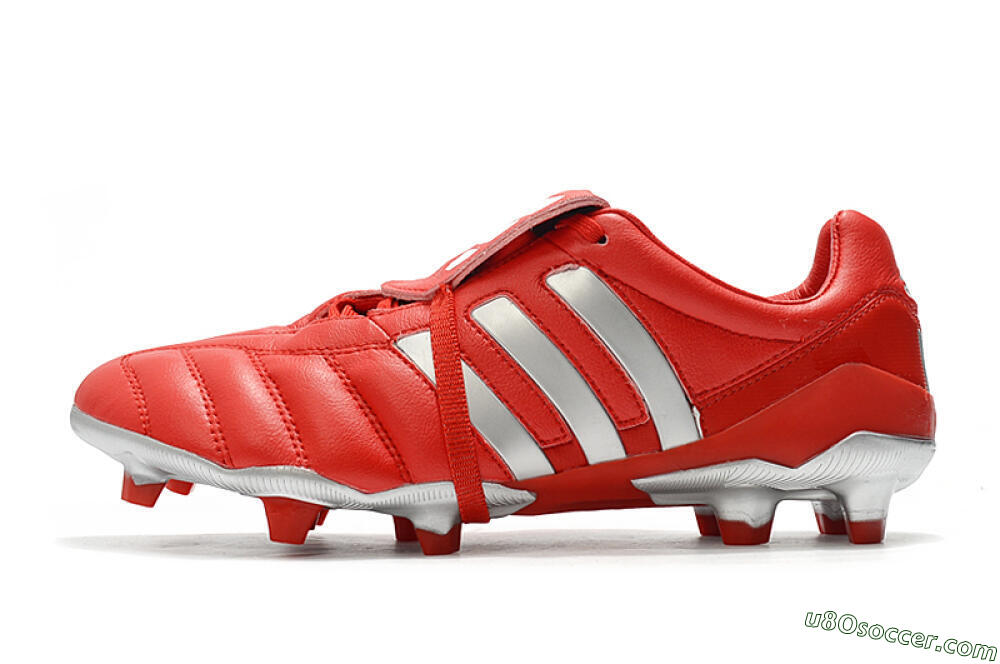 Adidas Predator Mania FG Firm Ground Soccer Cleats - Red/Silver 2