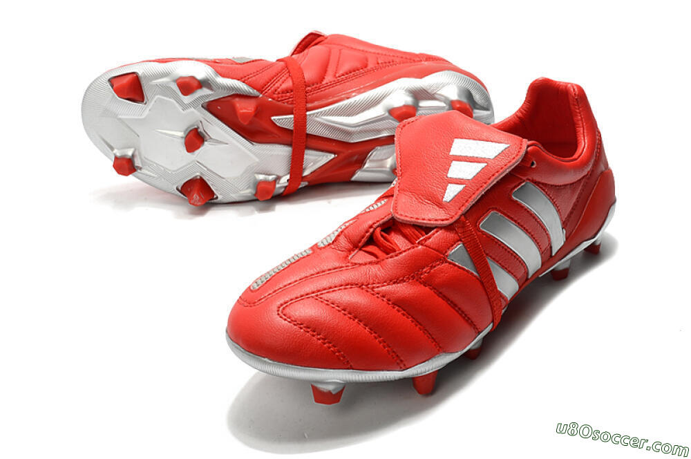 Adidas Predator Mania FG Firm Ground Soccer Cleats - Red/Silver 3