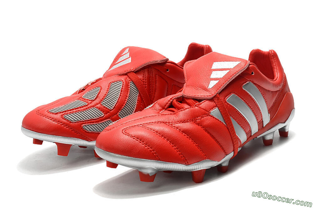 Adidas Predator Mania FG Firm Ground Soccer Cleats - Red/Silver 5
