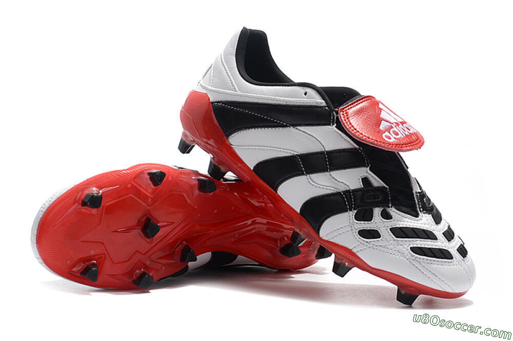 Adidas Predator Accelerator Electricity FG Firm Ground Soccer Cleats - White/Black/Red 4