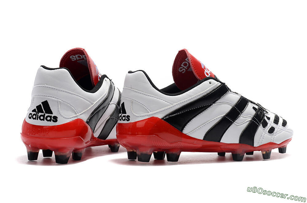 Adidas Predator Accelerator Electricity FG Firm Ground Soccer Cleats - White/Black/Red 9