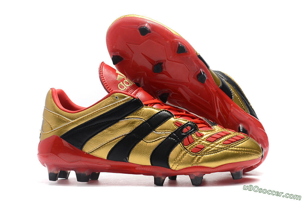 Adidas Predator Accelerator Electricity FG Firm Ground Soccer Cleats - Gold/Red/Black 1