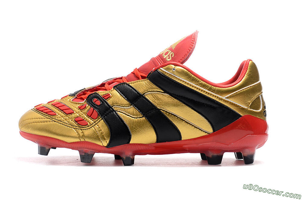 Adidas Predator Accelerator Electricity FG Firm Ground Soccer Cleats - Gold/Red/Black 2