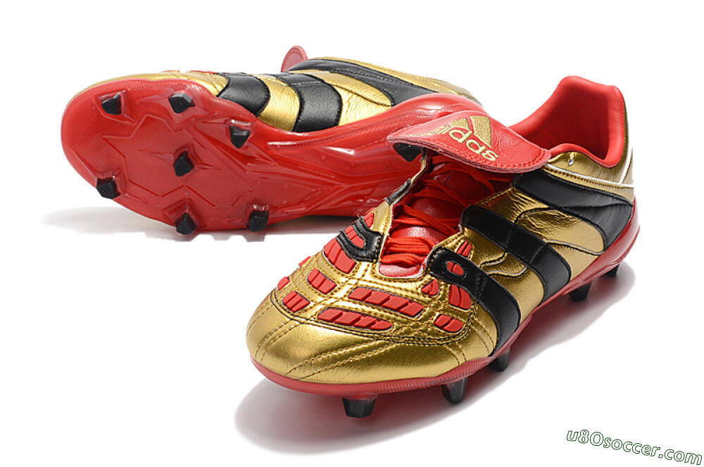 Adidas Predator Accelerator Electricity FG Firm Ground Soccer Cleats - Gold/Red/Black 3