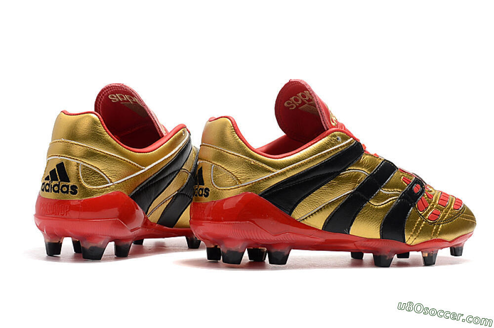Adidas Predator Accelerator Electricity FG Firm Ground Soccer Cleats - Gold/Red/Black 4