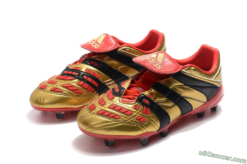 Adidas Predator Accelerator Electricity FG Firm Ground Soccer Cleats - Gold/Red/Black 5