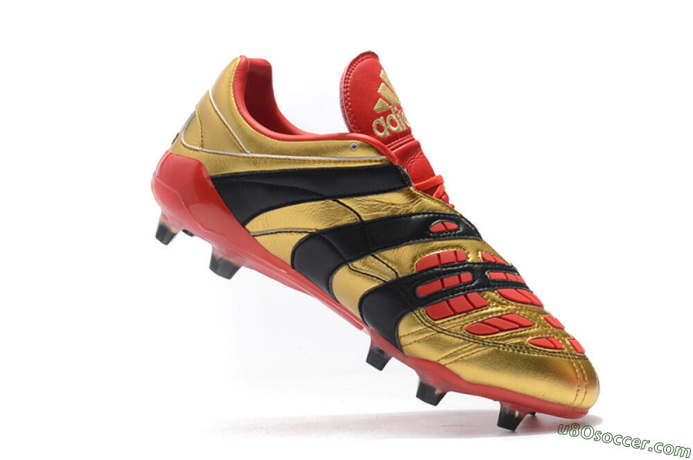 Adidas Predator Accelerator Electricity FG Firm Ground Soccer Cleats - Gold/Red/Black 7