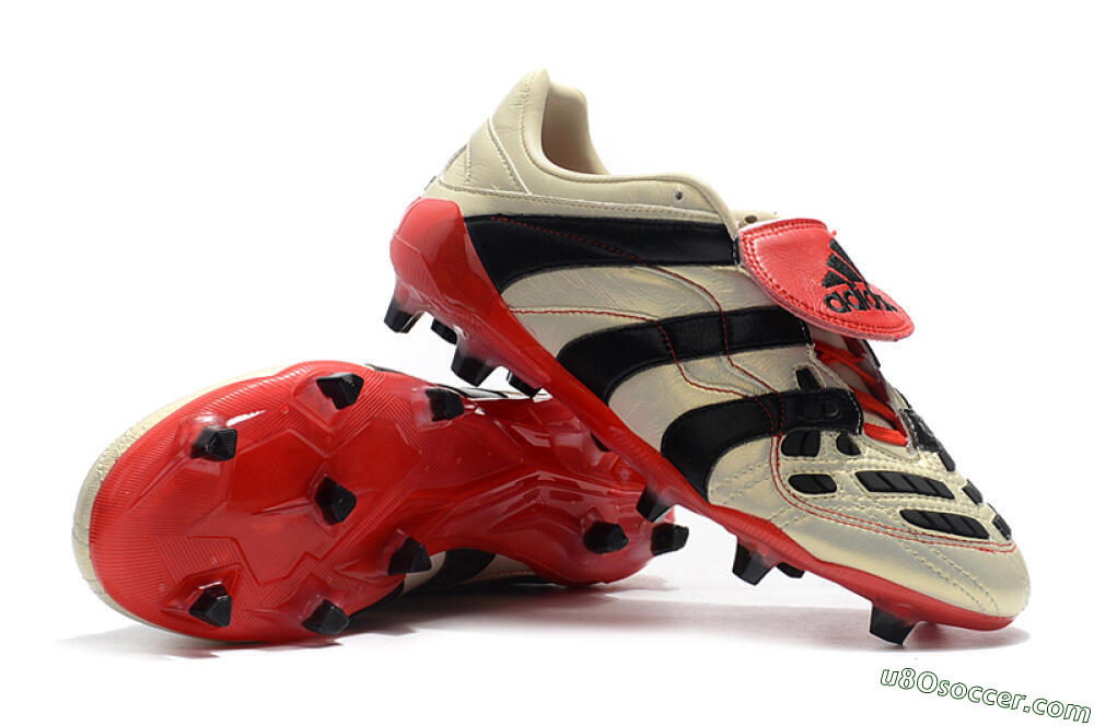 Adidas Predator Accelerator Electricity FG Firm Ground Soccer Cleats - White/Black/Red 4