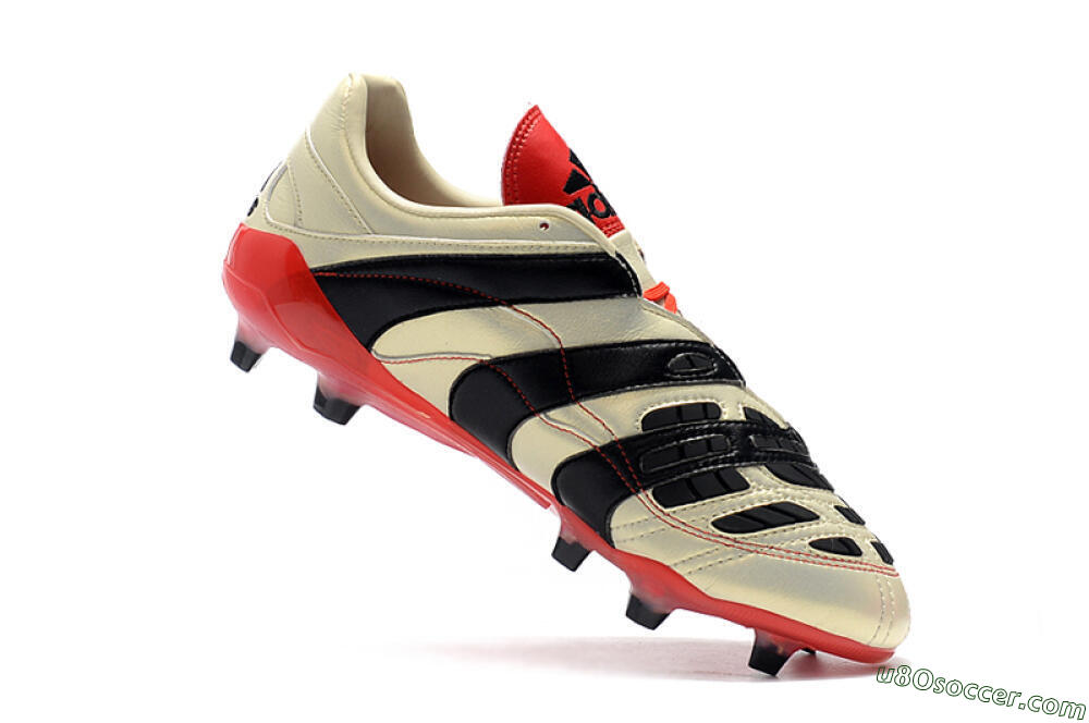 Adidas Predator Accelerator Electricity FG Firm Ground Soccer Cleats - White/Black/Red 7