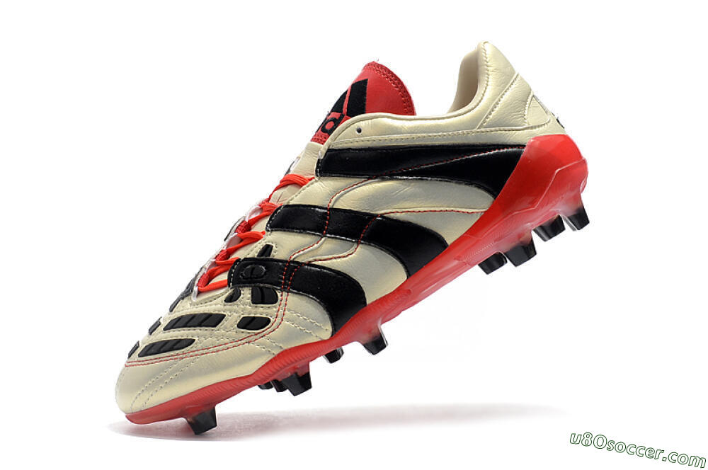Adidas Predator Accelerator Electricity FG Firm Ground Soccer Cleats - White/Black/Red 8