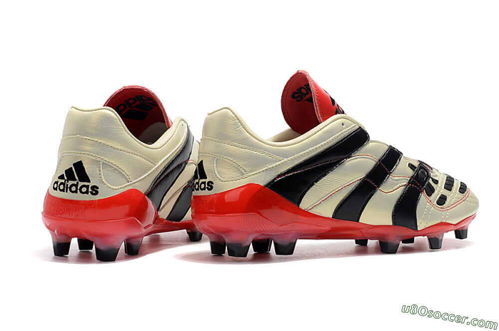 Adidas Predator Accelerator Electricity FG Firm Ground Soccer Cleats - White/Black/Red 9