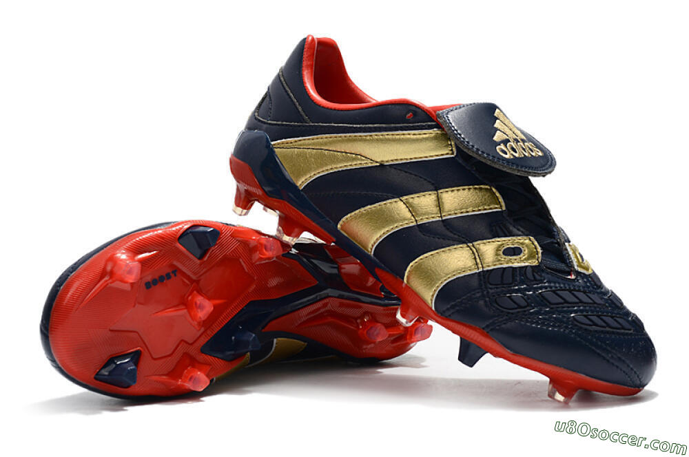 Adidas Predator Accelerator Electricity FG Firm Ground Soccer Cleats - Blue/Gold/Red 4