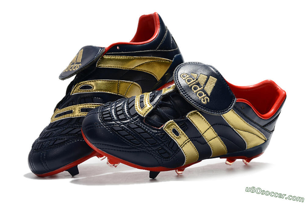 Adidas Predator Accelerator Electricity FG Firm Ground Soccer Cleats - Blue/Gold/Red 6