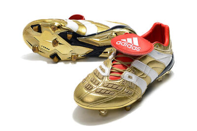 Adidas Predator Accelerator Electricity FG Firm Ground Soccer Cleats - Gold/Red/White