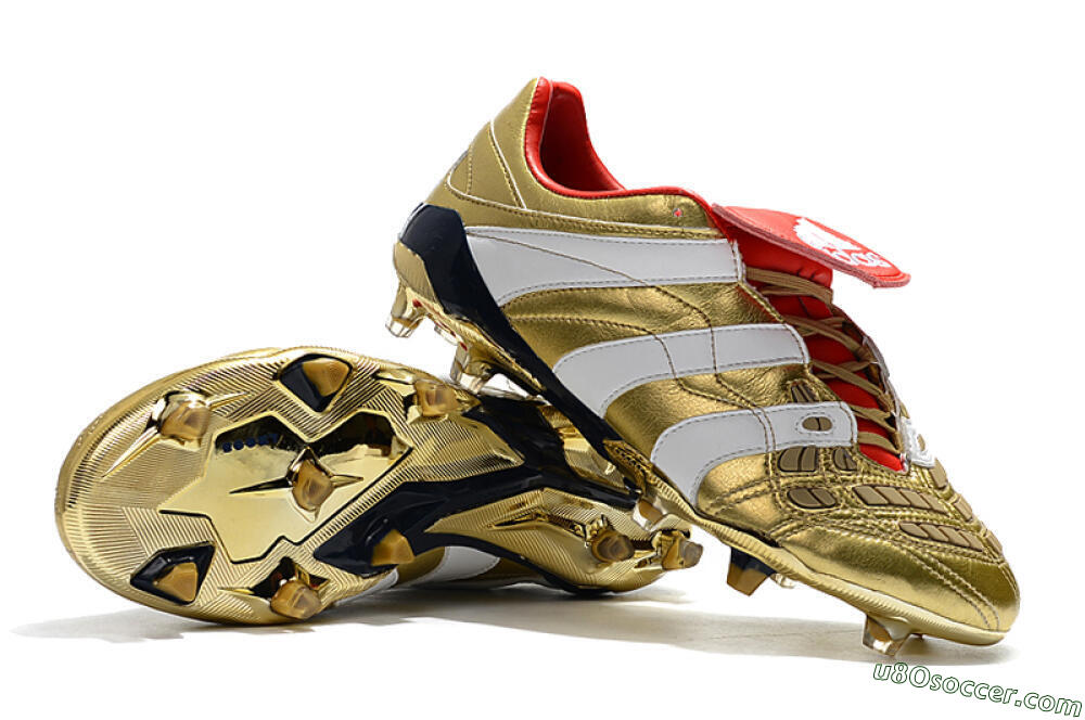 Adidas Predator Accelerator Electricity FG Firm Ground Soccer Cleats - Gold/Red/White 4