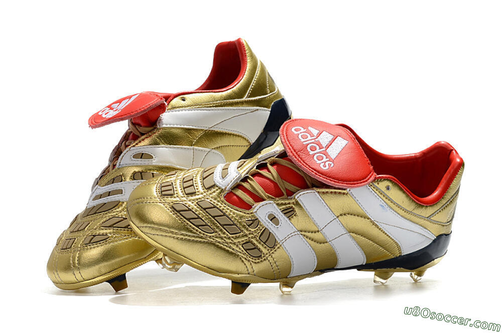 Adidas Predator Accelerator Electricity FG Firm Ground Soccer Cleats - Gold/Red/White 6