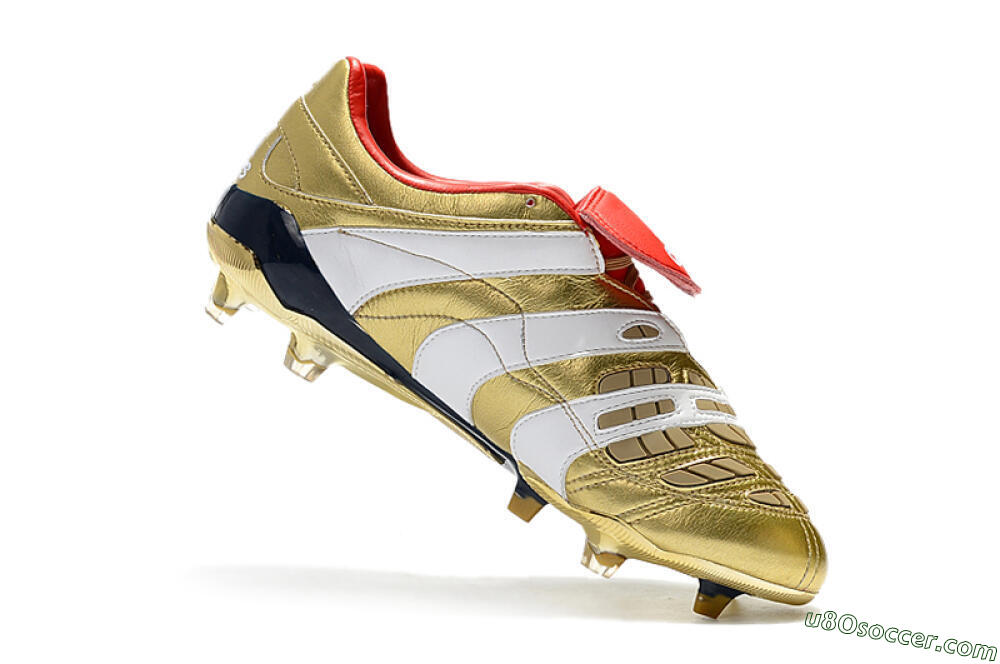 Adidas Predator Accelerator Electricity FG Firm Ground Soccer Cleats - Gold/Red/White 7