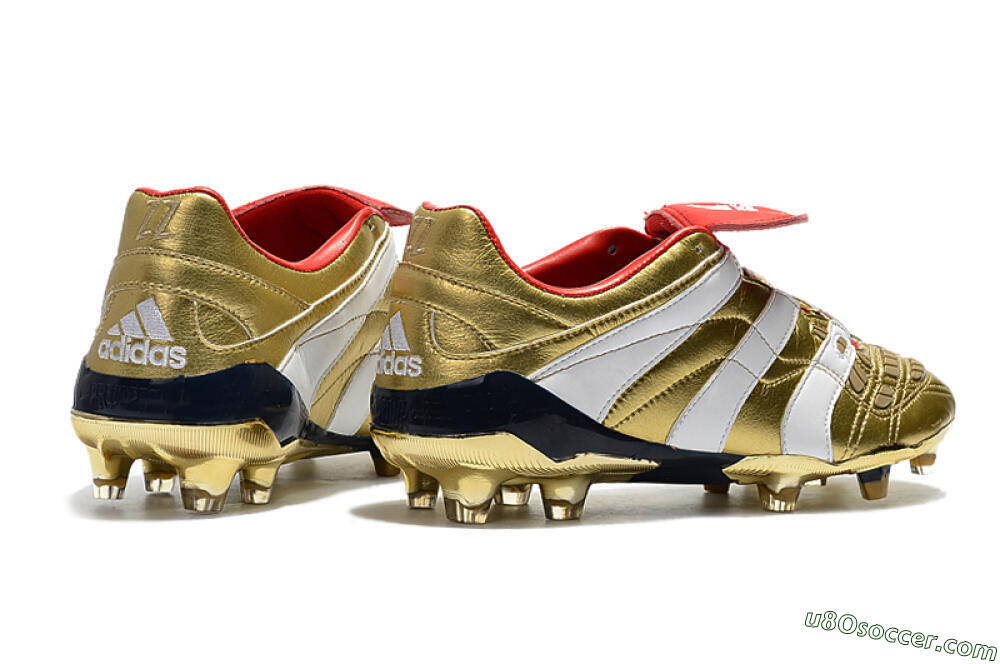 Adidas Predator Accelerator Electricity FG Firm Ground Soccer Cleats - Gold/Red/White 9
