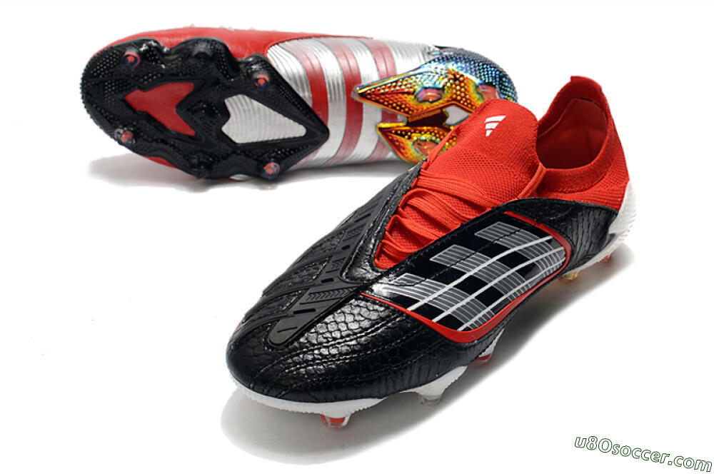 Adidas Predator Archive Limited Edition FG Firm Ground Soccer Cleats - Black/White/Red 3