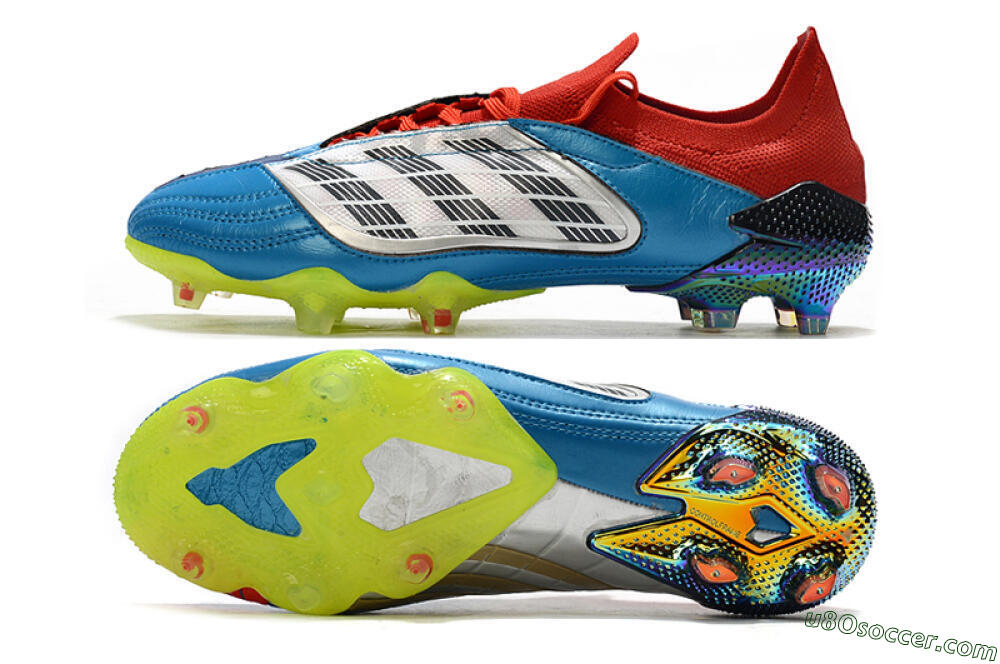 Adidas Predator Archive Limited Edition FG Firm Ground Soccer Cleats - Blue/Silver/Red/Yellow 0
