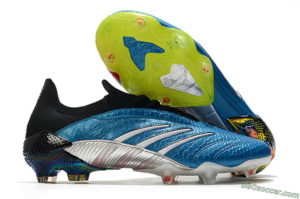 Adidas Predator Archive Limited Edition FG Firm Ground Soccer Cleats - Blue/Silver/Red/Yellow 1