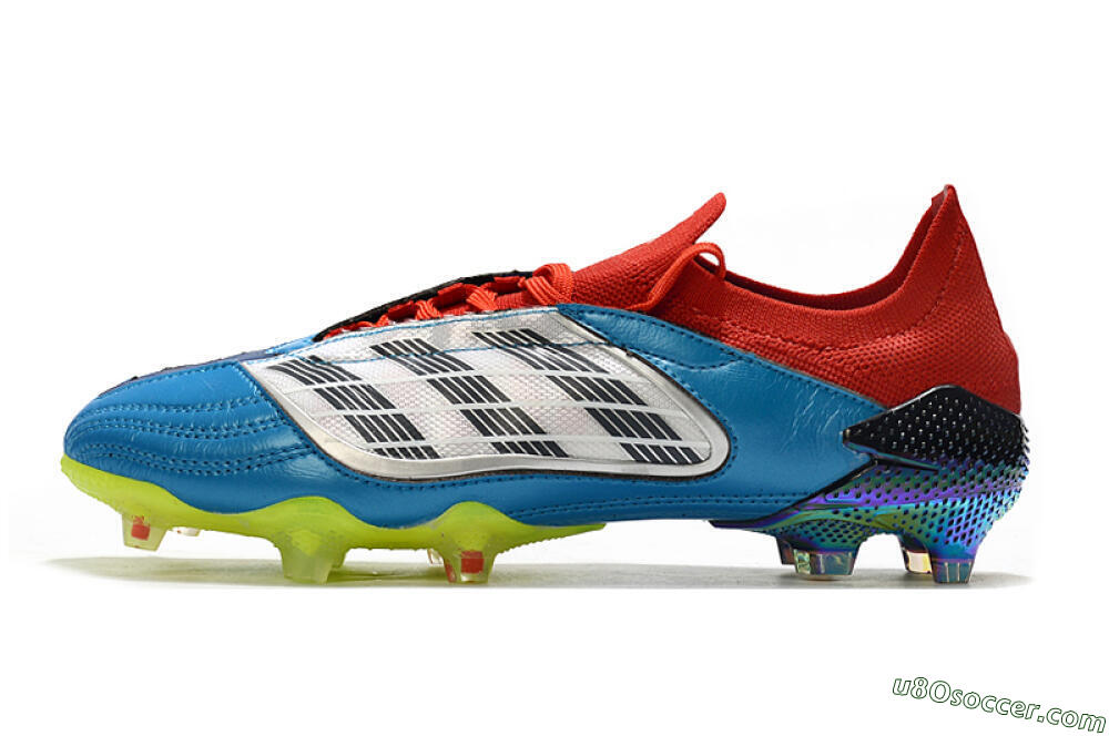 Adidas Predator Archive Limited Edition FG Firm Ground Soccer Cleats - Blue/Silver/Red/Yellow 2