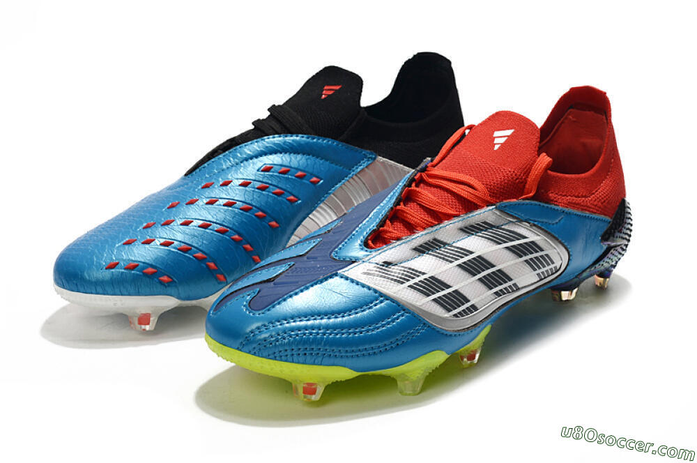 Adidas Predator Archive Limited Edition FG Firm Ground Soccer Cleats - Blue/Silver/Red/Yellow 4