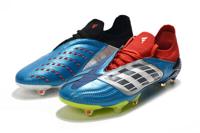 Adidas Predator Archive Limited Edition FG Firm Ground Soccer Cleats - Blue/Silver/Red/Yellow